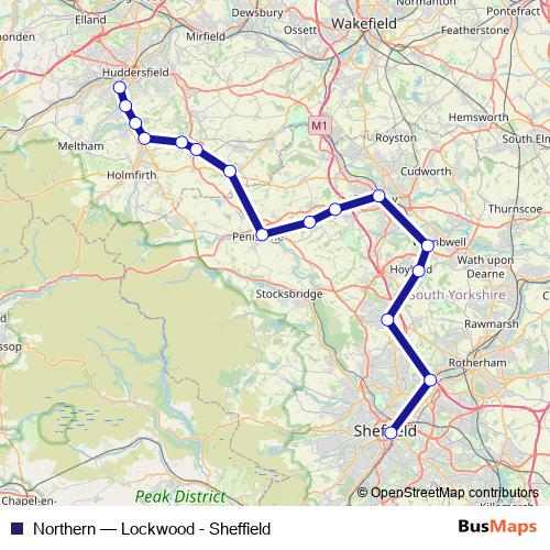 Northern rail Line Map