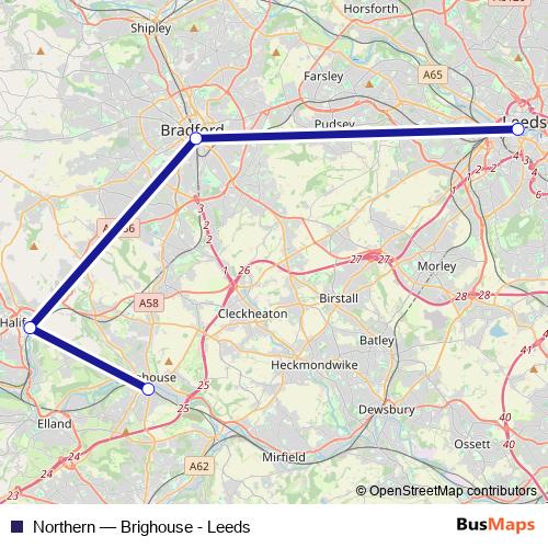 Northern rail Line Map