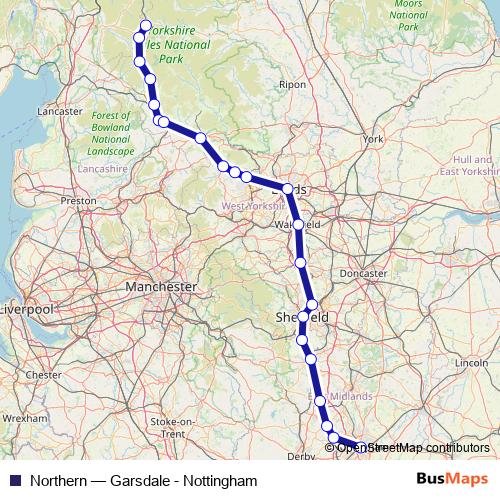 Northern rail Line Map