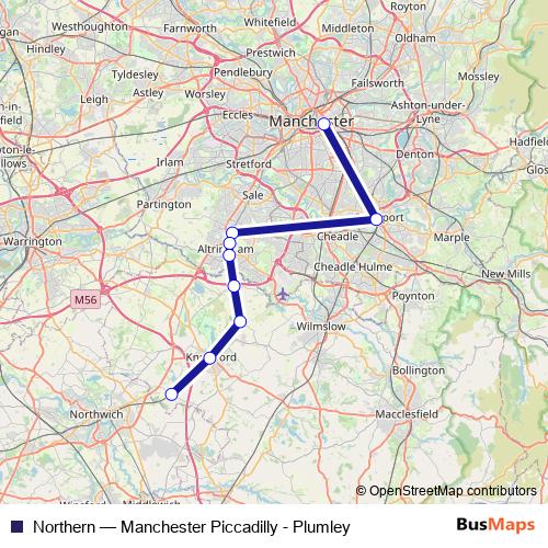 Northern rail Line Map
