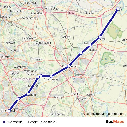 Northern rail Line Map