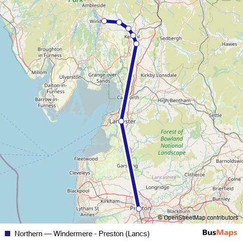 Northern rail Line Map