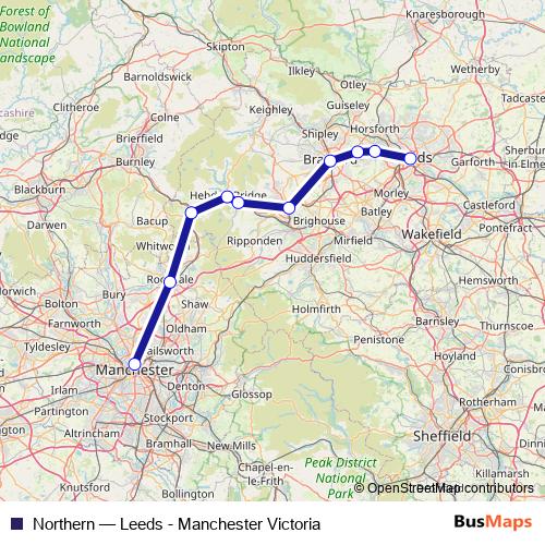 Northern rail Line Map