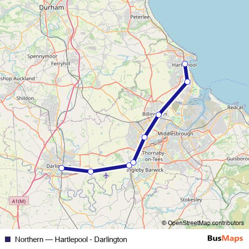 Northern rail Line Map