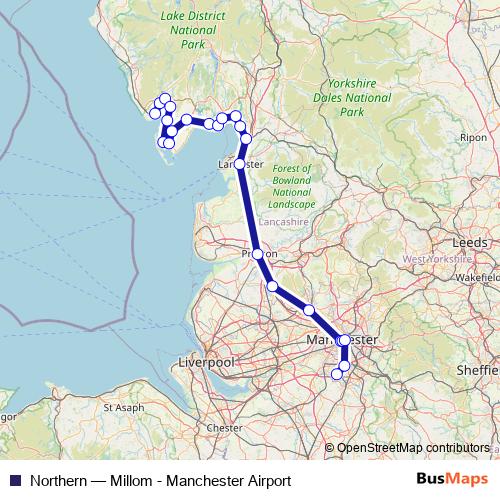 Northern rail Line Map
