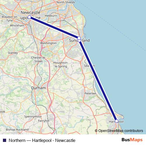 Northern rail Line Map