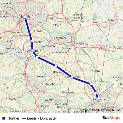 Northern rail Line Map