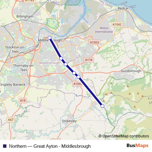 Northern rail Line Map