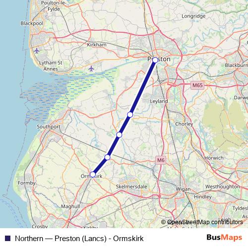 Northern rail Line Map