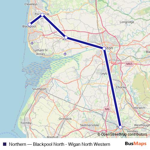 Northern rail Line Map