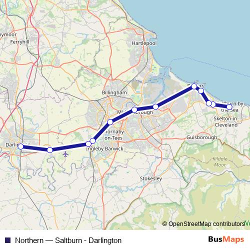 Northern rail Line Map