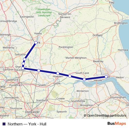 Northern rail Line Map