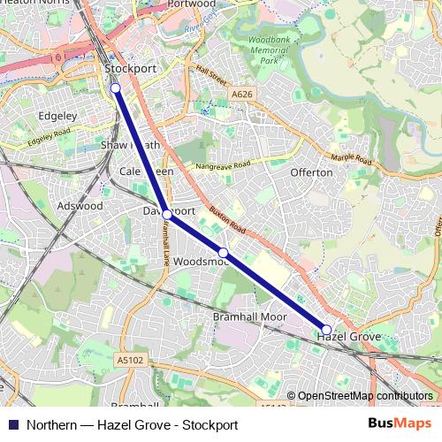 Northern rail Line Map