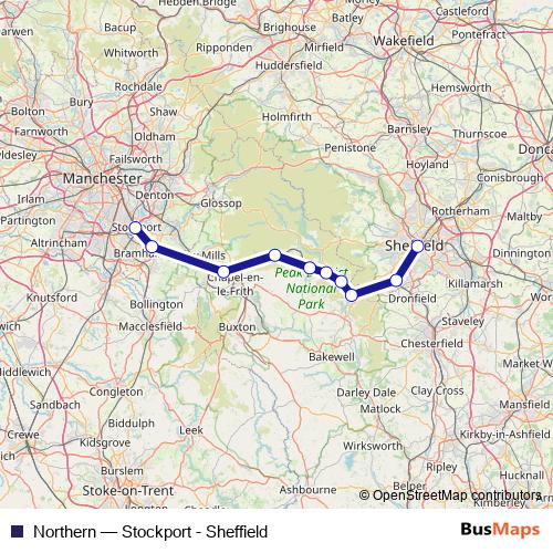 Northern rail Line Map