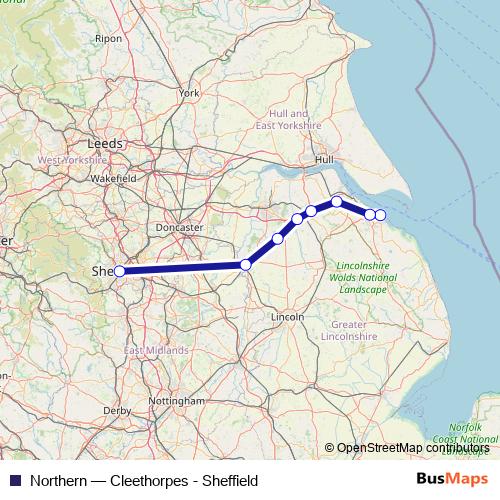 Northern rail Line Map