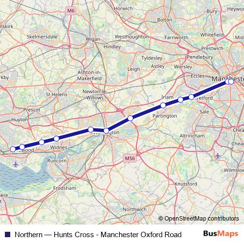 Northern rail Line Map