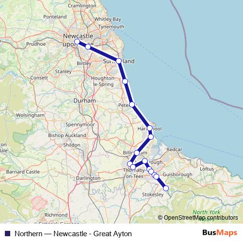 Northern rail Line Map