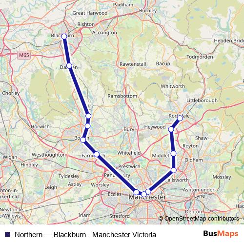 Northern rail Line Map