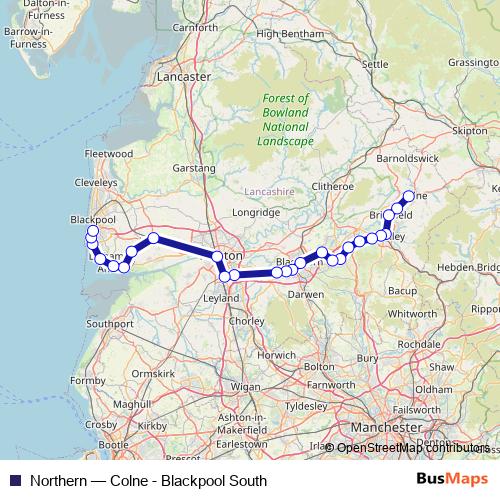 Northern rail Line Map