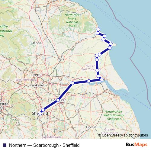 Northern rail Line Map