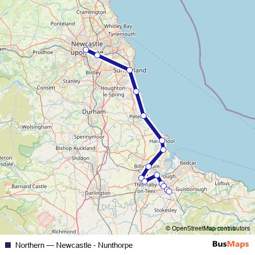 Northern rail Line Map