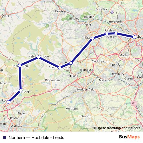 Northern rail Line Map