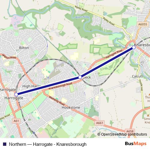 Northern rail Line Map