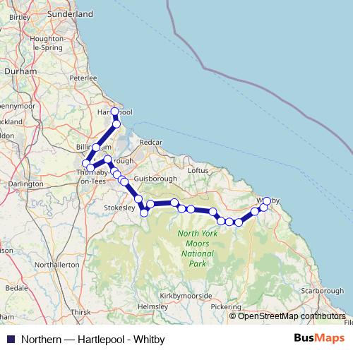 Northern rail Line Map