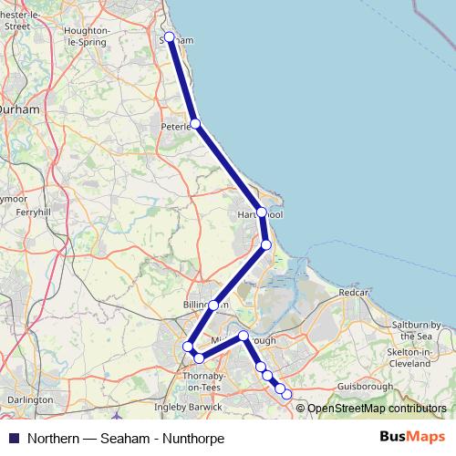 Northern rail Line Map