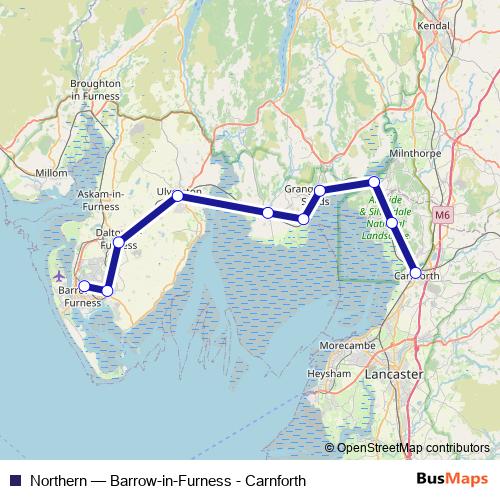 Northern rail Line Map