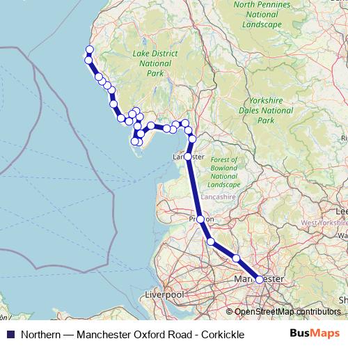 Northern rail Line Map