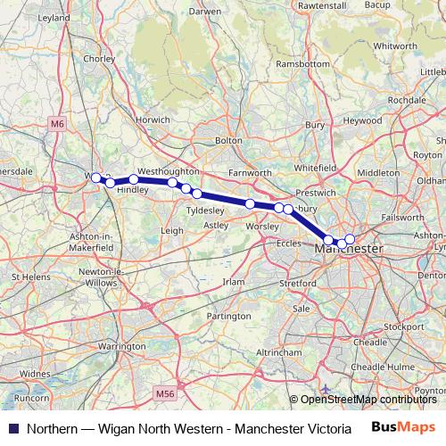 Northern rail Line Map