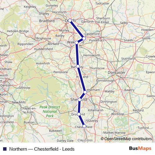 Northern rail Line Map