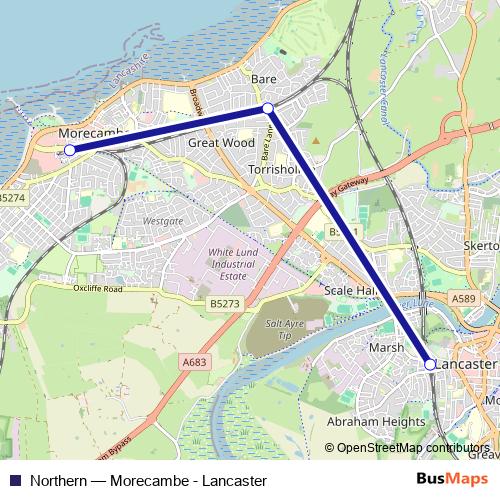 Northern rail Line Map