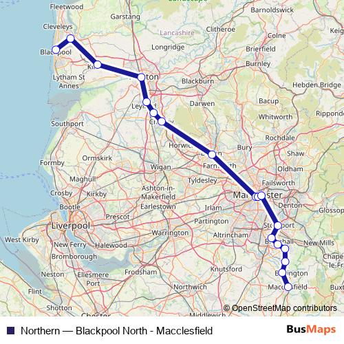 Northern rail Line Map