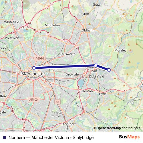 Northern rail Line Map