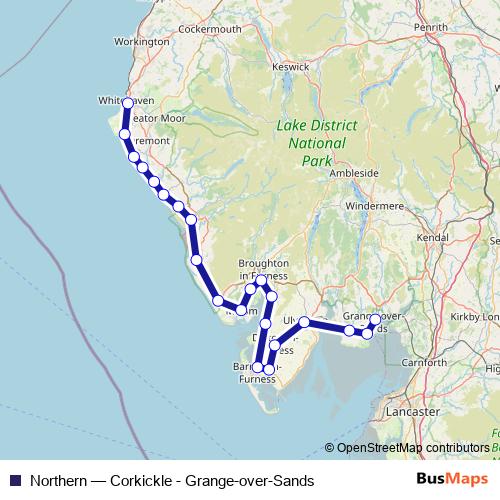 Northern rail Line Map