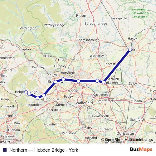 Northern rail Line Map