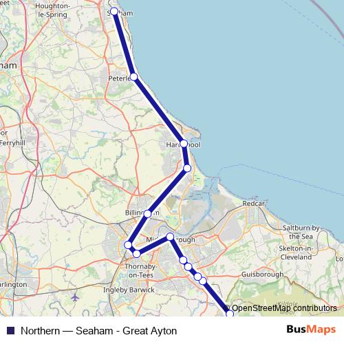 Northern rail Line Map
