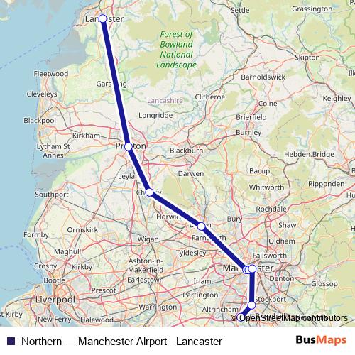 Northern rail Line Map