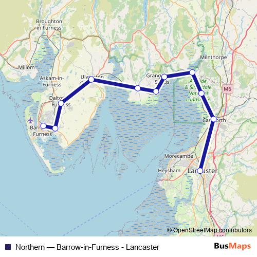 Northern rail Line Map