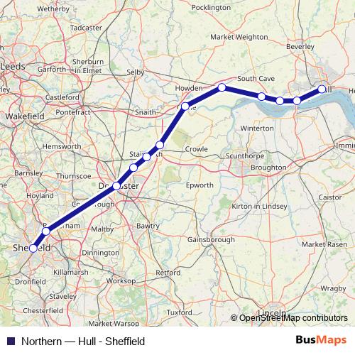 Northern rail Line Map