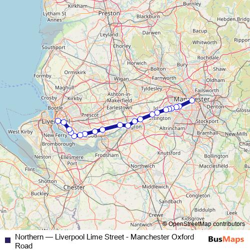 Northern rail Line Map