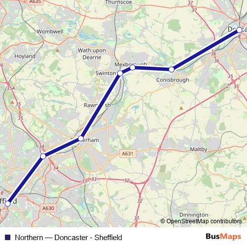 Northern rail Line Map