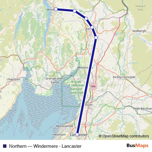 Northern rail Line Map