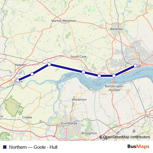 Northern rail Line Map