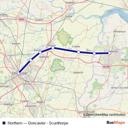 Northern rail Line Map