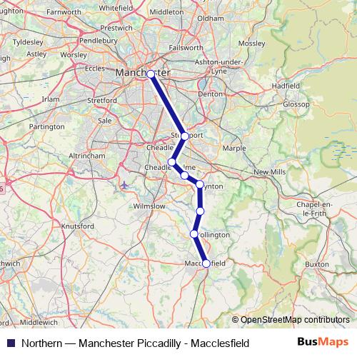 Northern rail Line Map