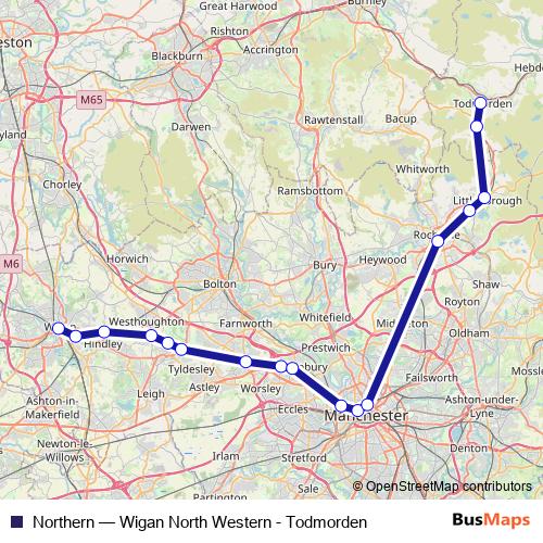 Northern rail Line Map