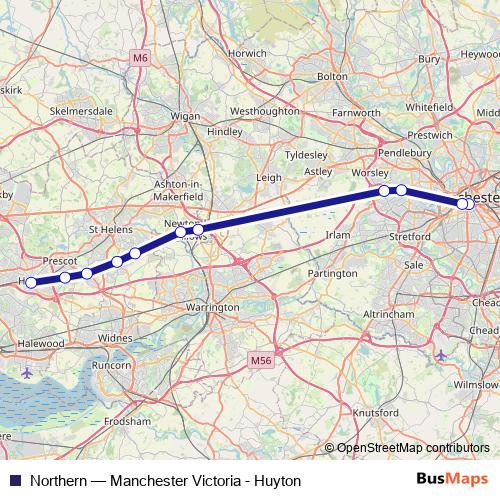 Northern rail Line Map